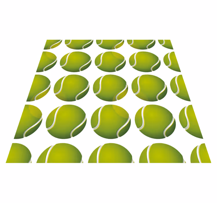 Tennispallon motiivi peli vinyylimatto - Tenstickers