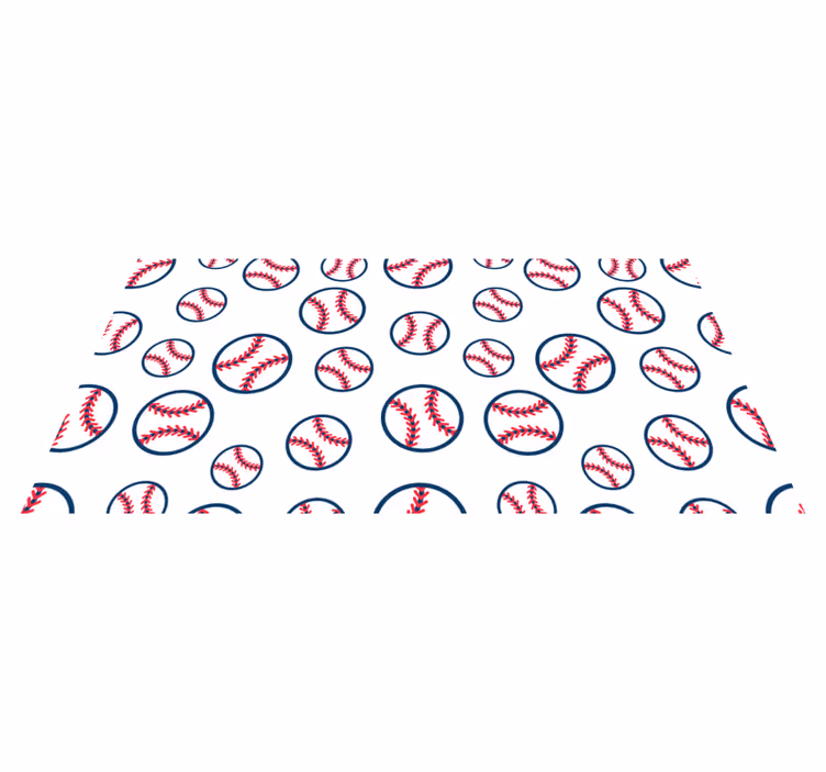 Baseball-kuvio peli vinyylimatto - Tenstickers