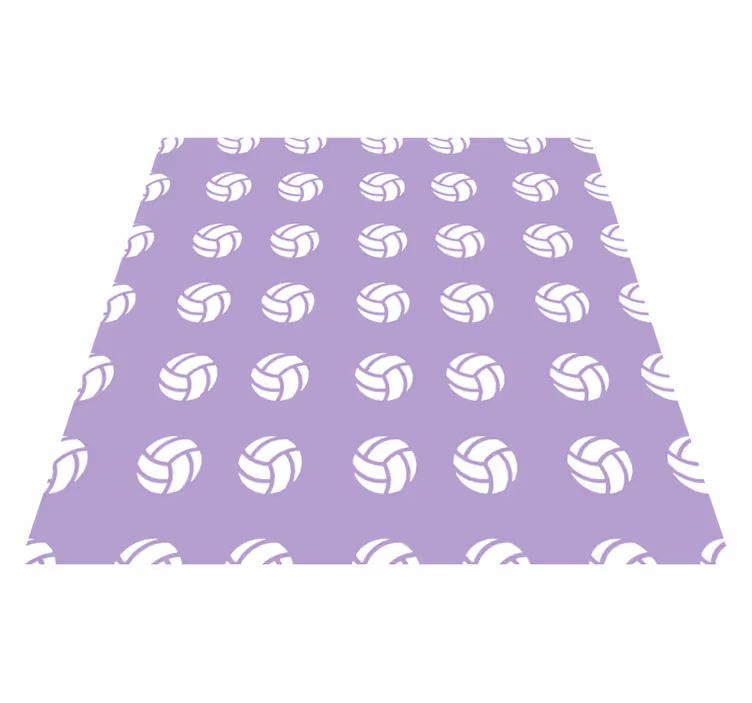 Violetti lentopallokuvio peli vinyylimatto - Tenstickers