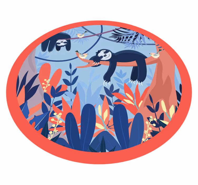 Nukkuvat eläimet metsässä Lisää vinyylimattoja lapsille - Tenstickers