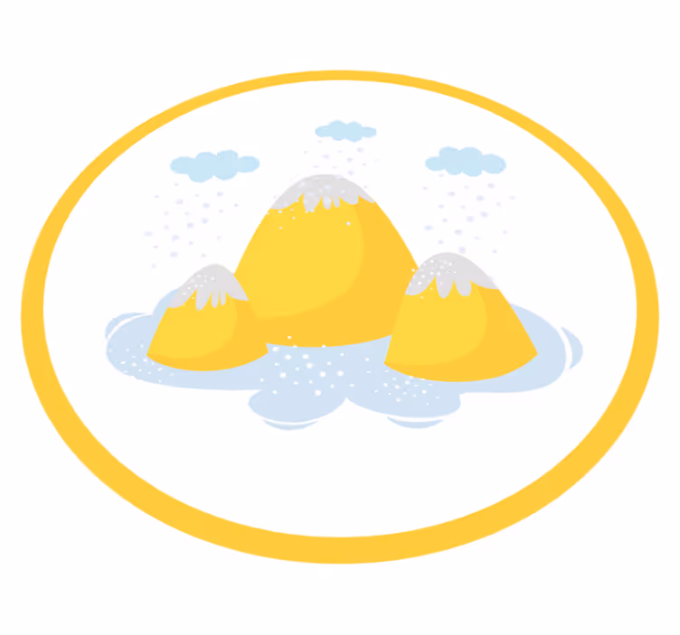 Iloinen vuoristomaisema vinyylimatto - Tenstickers