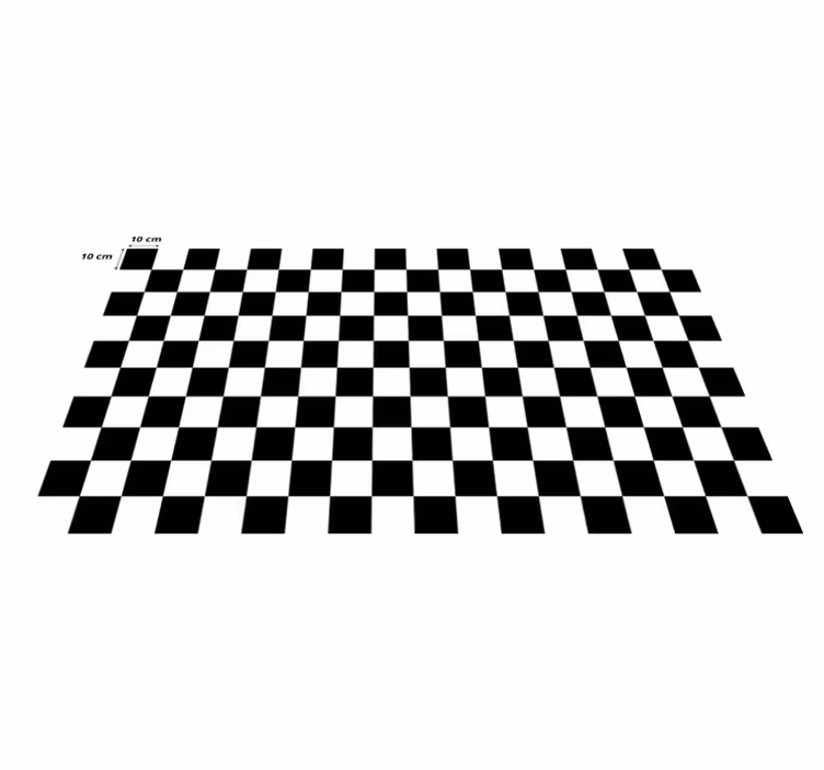 Shakkilauta vinyylimatto geometrinen - Tenstickers