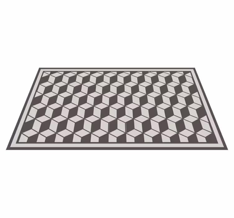 Kubistinen motiivi geometrinen vinyylimatto - Tenstickers