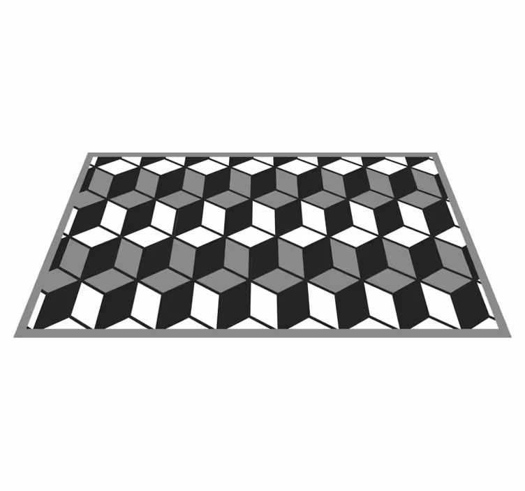 Kuutiomainen kuvio geometrinen vinyylimatto - Tenstickers