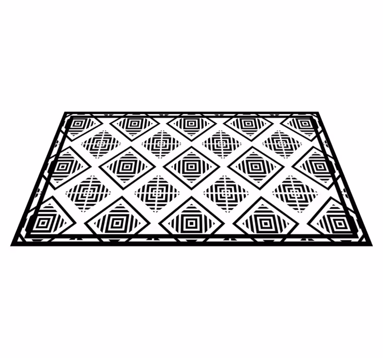 Yksivärisiä motiiveja geometrinen vinyylimatto - Tenstickers