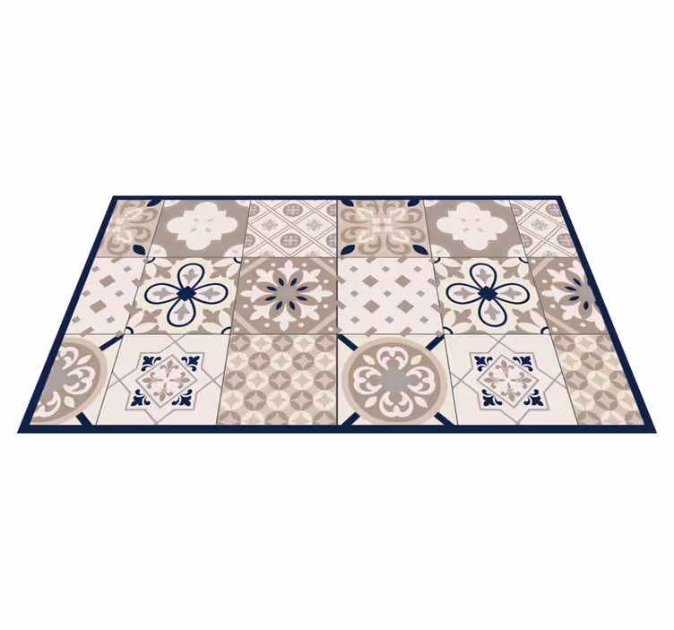 Beige mosaiikki jolla on vanha ilme keittiön matto - Tenstickers