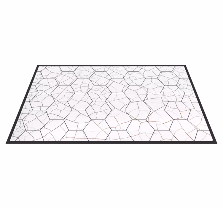 Säröillä oleva kivikuvio geometrinen vinyylimatto - Tenstickers