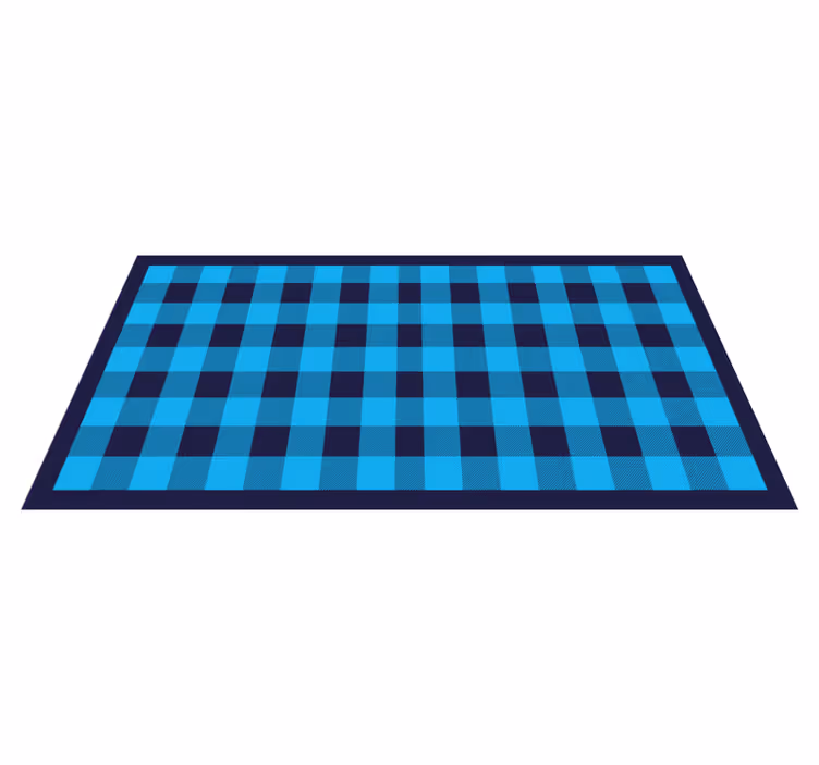 Taivaansininen ruutukuvio geometrinen vinyylimatto - Tenstickers