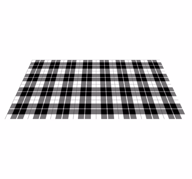 Kontrastinen ruutukuvio geometrinen vinyylimatto - Tenstickers