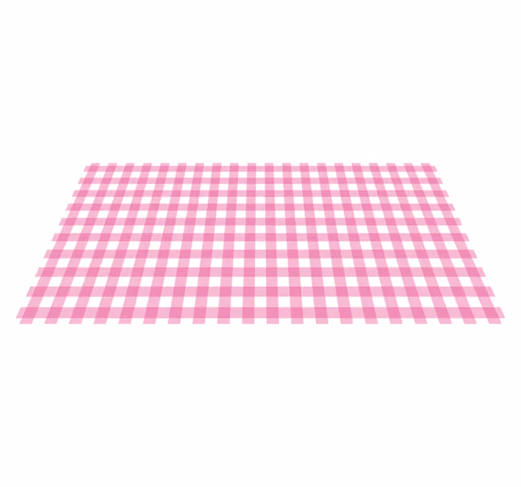 Pinkki ruutukuvio raidallinen vinyylimatto - Tenstickers