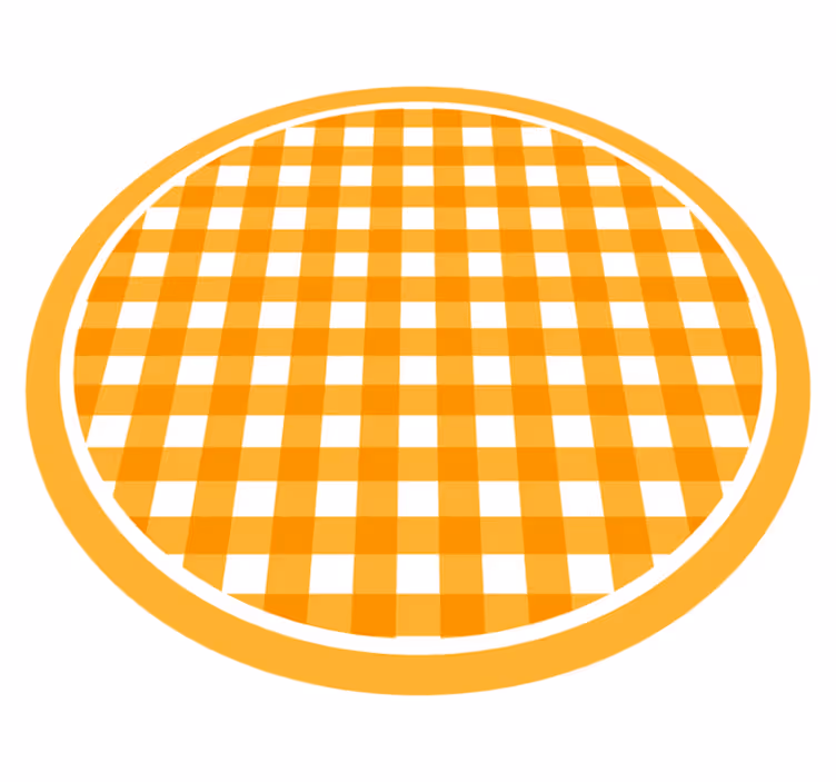 Lämmin ruudullinen kuosi tekstiilivinyylimatto - Tenstickers