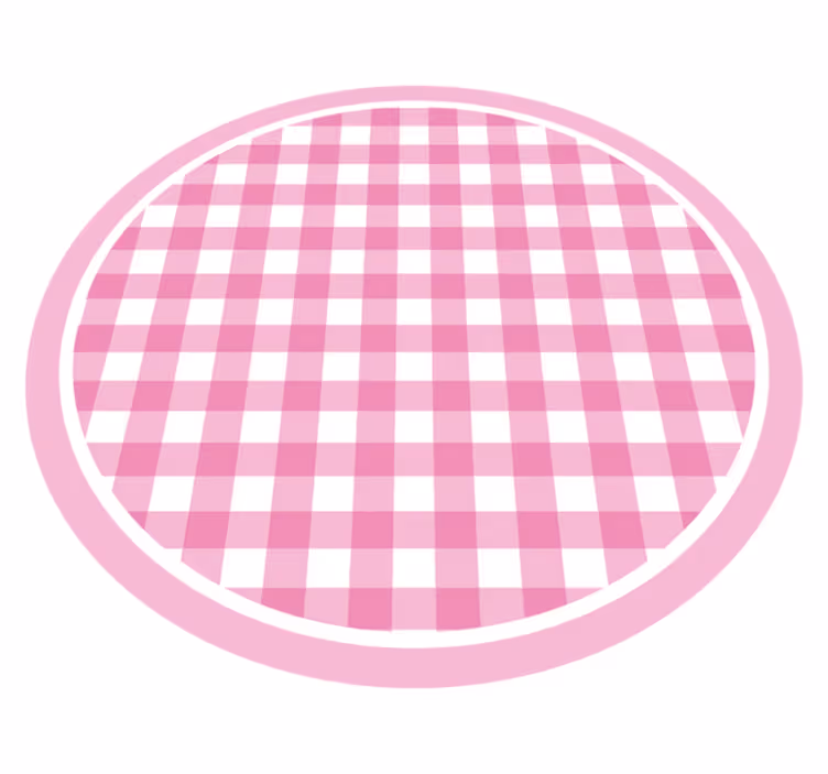 Pinkki ruudullinen tyyli vinyylimatto - Tenstickers