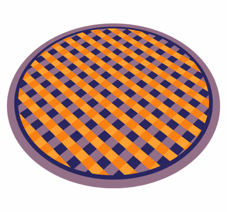 Rohkea ruutukuvio raidallinen vinyylimatto - Tenstickers