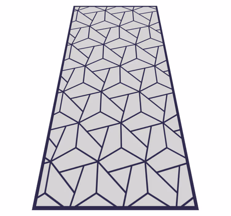 Harmaat kulmikkaat kuviot geometrinen vinyylimatto - Tenstickers
