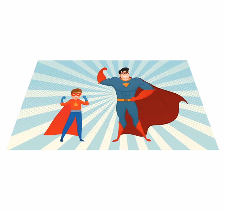 Supersankarikaksikko vinyylimatto - Tenstickers