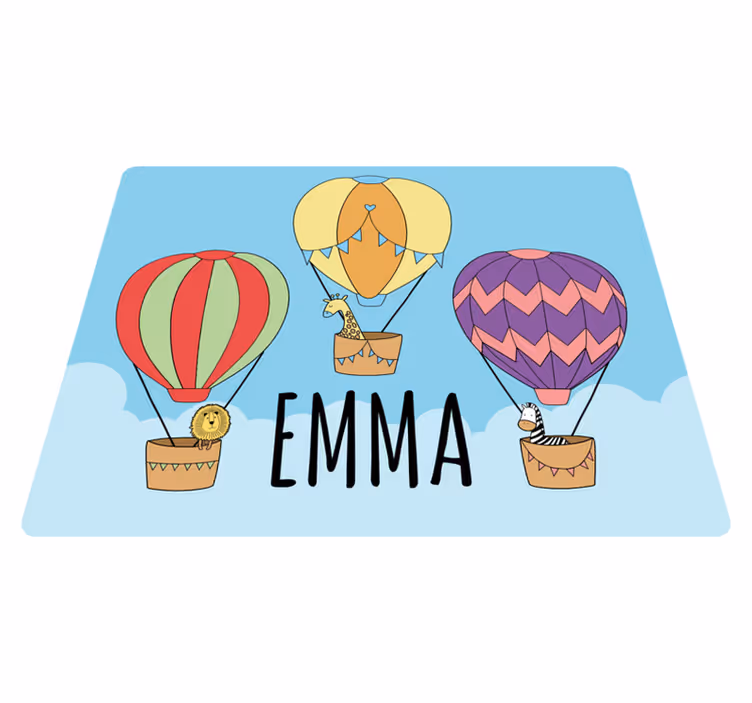 Värikkäitä kuumia ilmavirtoja nimi vinyylimatto - Tenstickers