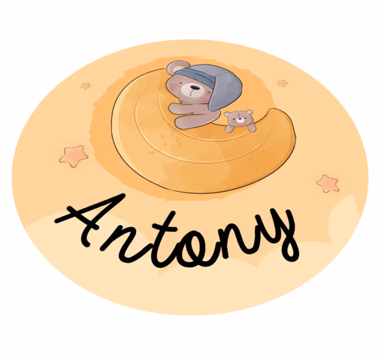 Unelias karhu nimeltä nimi vinyylimatto - Tenstickers