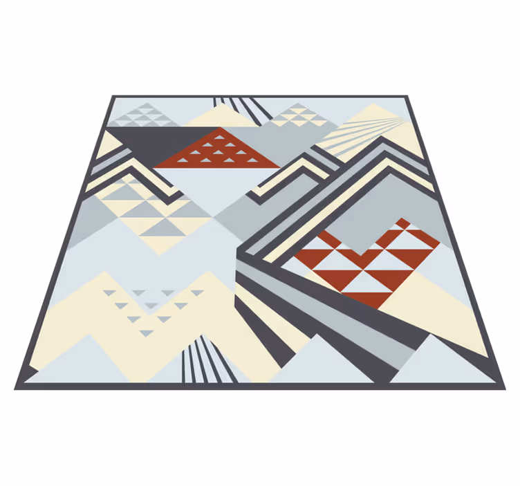 Harmaat modernit muodot geometrinen vinyylimatto - Tenstickers