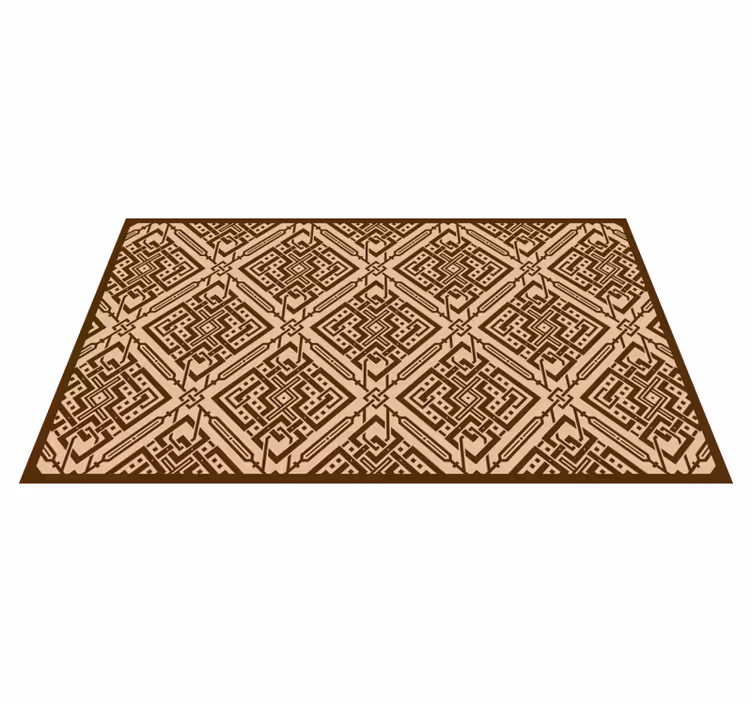 Elegantti geometrinen elementti olohuoneen vinyylimatto - Tenstickers