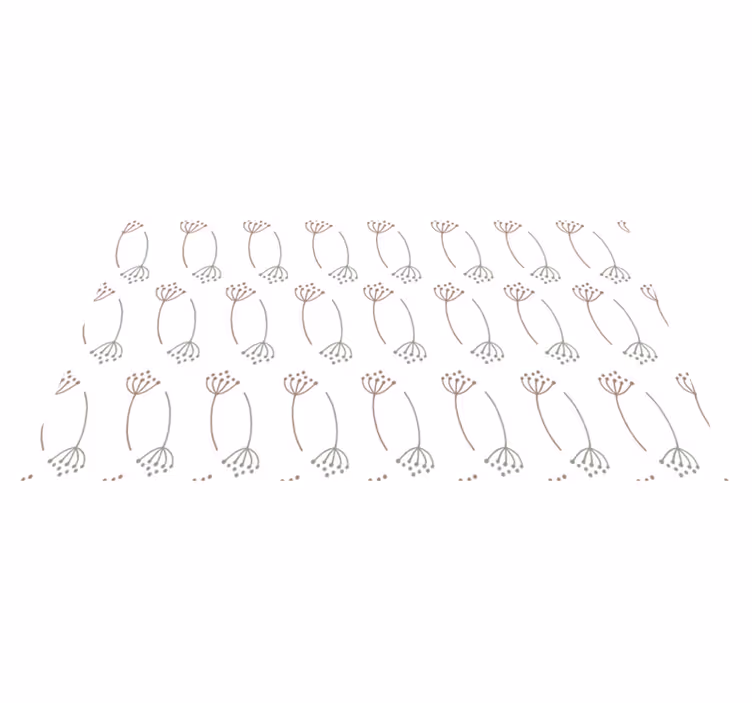 Kukkainen varsikuvio kukka vinyylimatto - Tenstickers