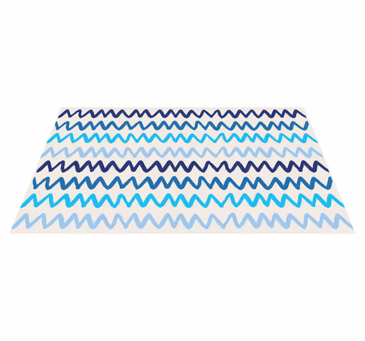 Aaltoilevat raidat kylpyhuoneen vinyylimatto - Tenstickers