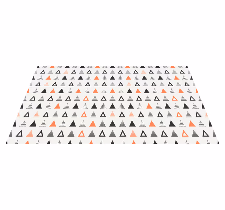 Retrooranssia ja mustaa kuvaa vinyylimatto minimalistinen - Tenstickers