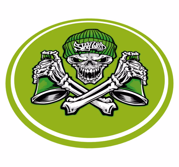 Kallo ja juomat pyöreä vinyylimatto - Tenstickers