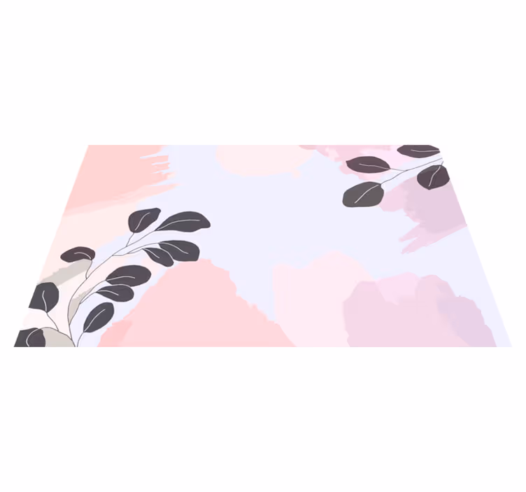 Elegantti lehtikuvio kukka vinyylimatto - Tenstickers
