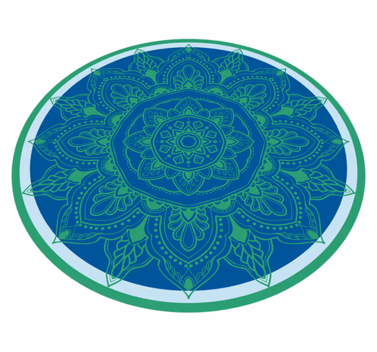 Monimutkainen kukka-asetelma mandala vinyylimatto - Tenstickers