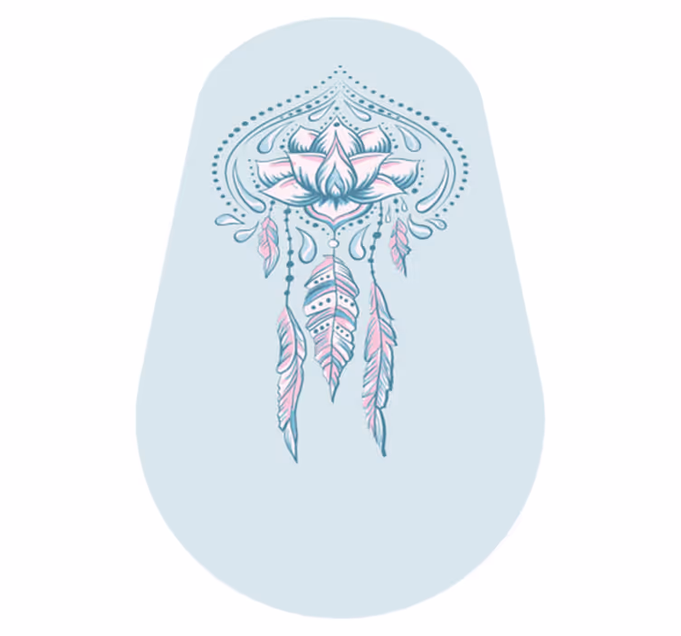 Lootuskuvio mandala vinyylimatto - Tenstickers