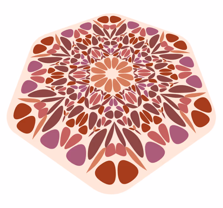Eloisa kukkainen elementti mandala vinyylimatto - Tenstickers