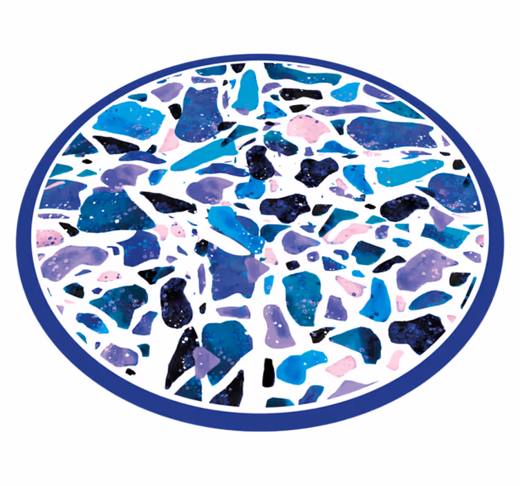 Värikäs kivi mosaiikki marmori vinyylimatto - Tenstickers