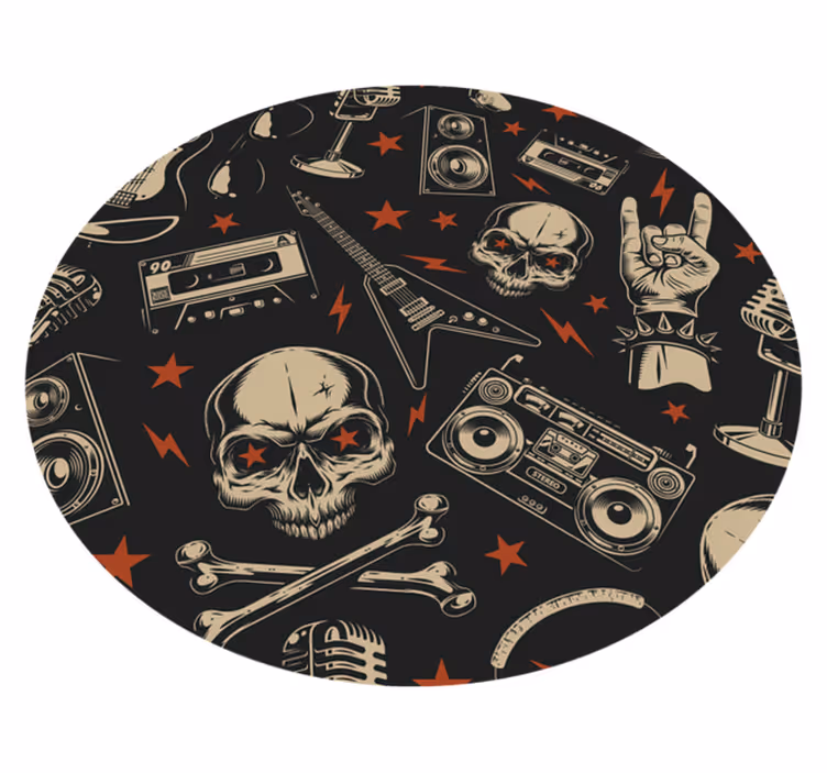 Rock-musiikin tyyli teinin vinyylimatto - Tenstickers