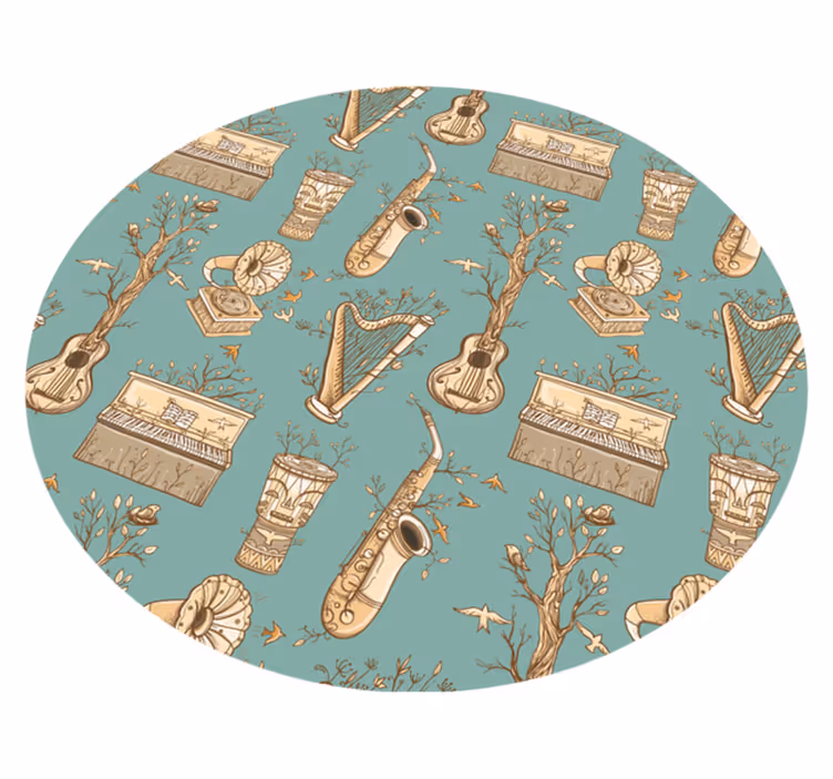 Soittimet harmonia vinyylimatto - Tenstickers
