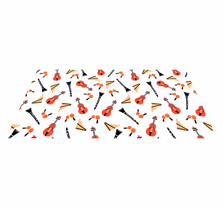 Soittimen kuvio vinyylimatto - Tenstickers