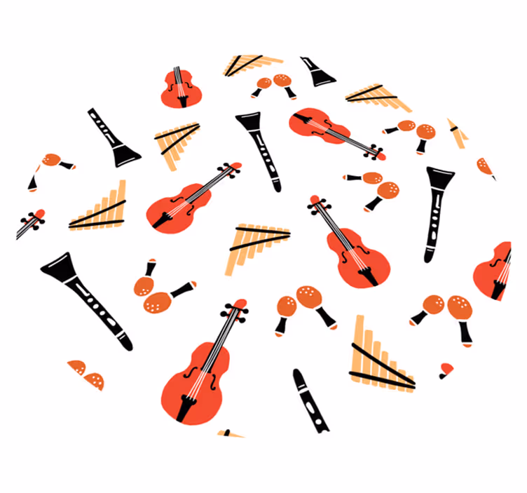 Soittimen käsite vinyylimatto - Tenstickers
