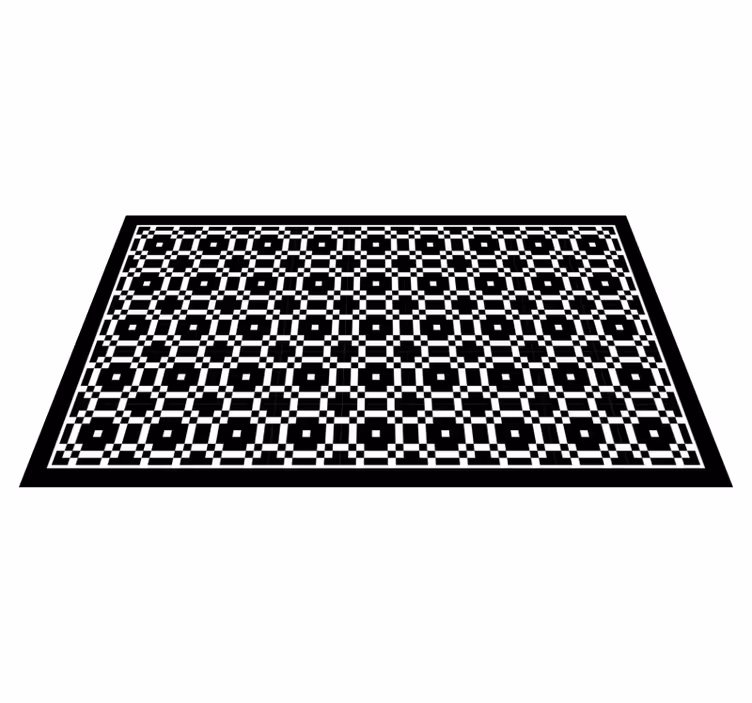 Yksivärinen kuvio geometrinen vinyylimatto - Tenstickers