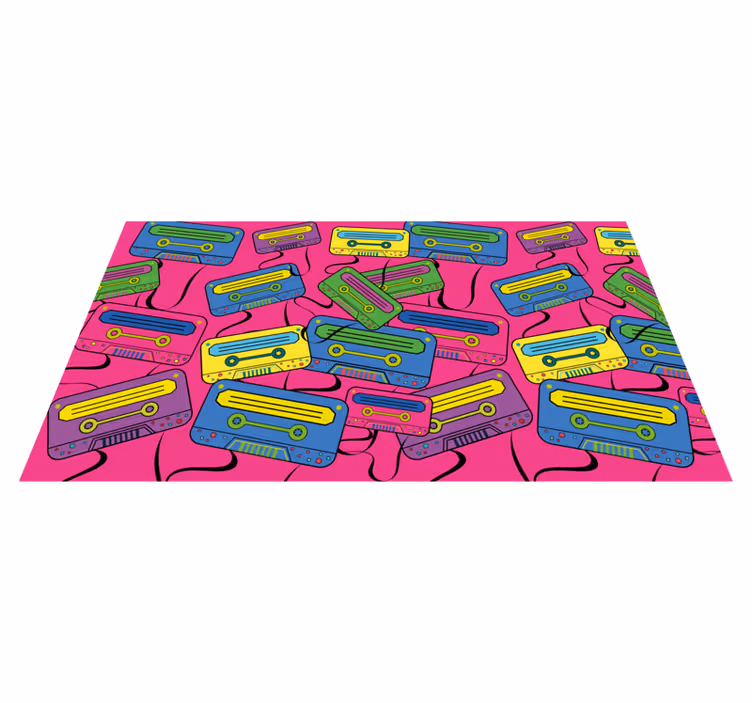 Vintage-kasettiaihe teinin vinyylimatto - Tenstickers