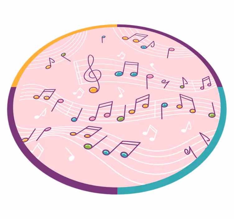 Nuottiaihe teinin vinyylimatto - Tenstickers
