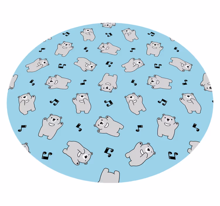 Iloiset karhuhahmot vauvan huoneen vinyylimatto - Tenstickers