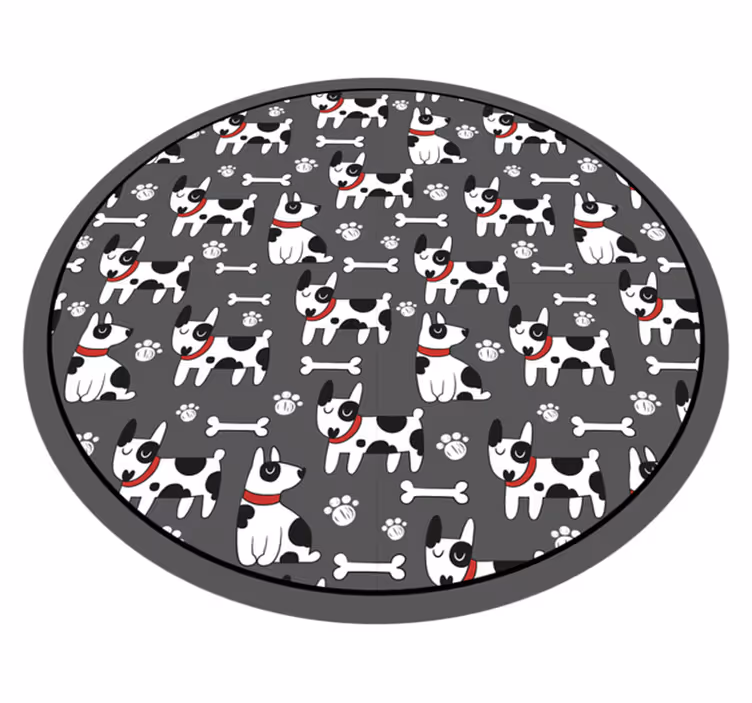 Leikkisät koirakuviot vinyylimatto - Tenstickers
