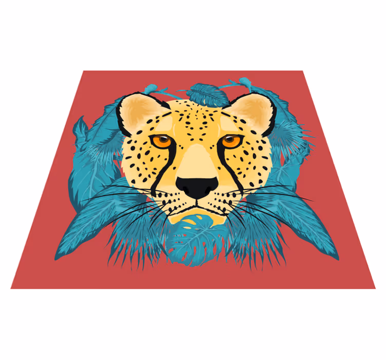 Itämainen leopardigrafiikka eläin vinyylimatto - Tenstickers