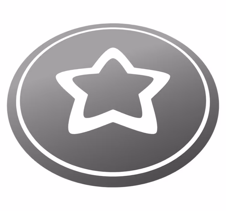 Tyylikäs harmaa kuvio tähti vinyylimatto - Tenstickers