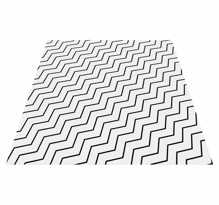 Zigzag suunta geometrinen vinyylimatto - Tenstickers