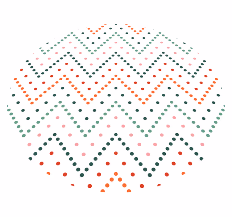 Minimalistinen vinyylimatto värikkäät chevron-pisteet - Tenstickers