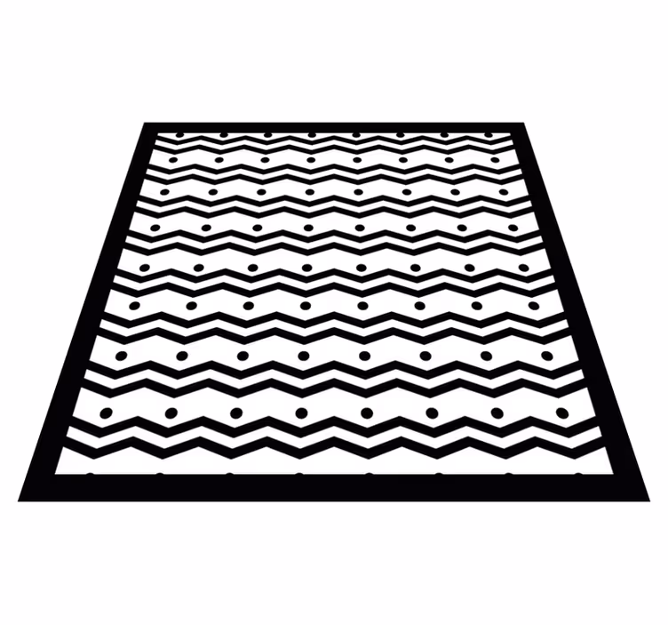 Zigzag ajatusraidallinen vinyylimatto - Tenstickers