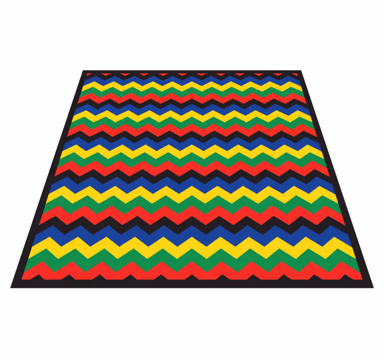 Vilkas siksak-elementti geometrinen vinyylimatto - Tenstickers