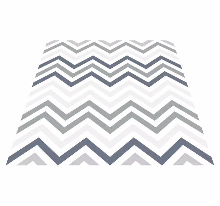 Tyylikäs chevron-aihe geometrinen vinyylimatto - Tenstickers