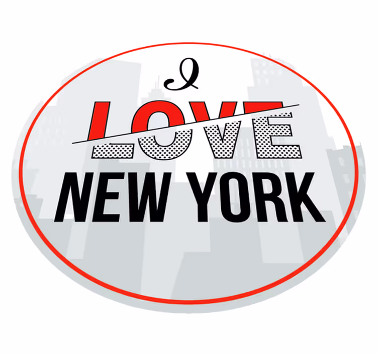 Rakastan new yorkia lauseke vinyylimatto - Tenstickers