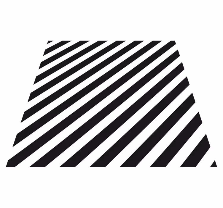 Vinylimatto raidallisena musta ja valkoinen diagonaali - Tenstickers